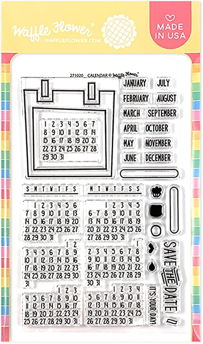 Crafts Rubber Clear Stamps 4-inch x 6-inch, Calendar