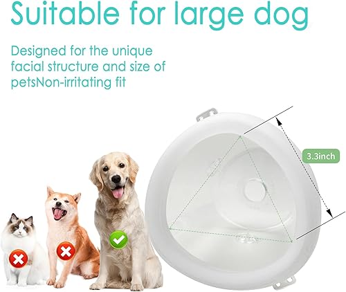 Miniatura 3 de Taza nebulizadora para perros y máscara inhaladora de perro, máscara de oxígeno para mascotas para perros grandes (dispositivo nebulizador no