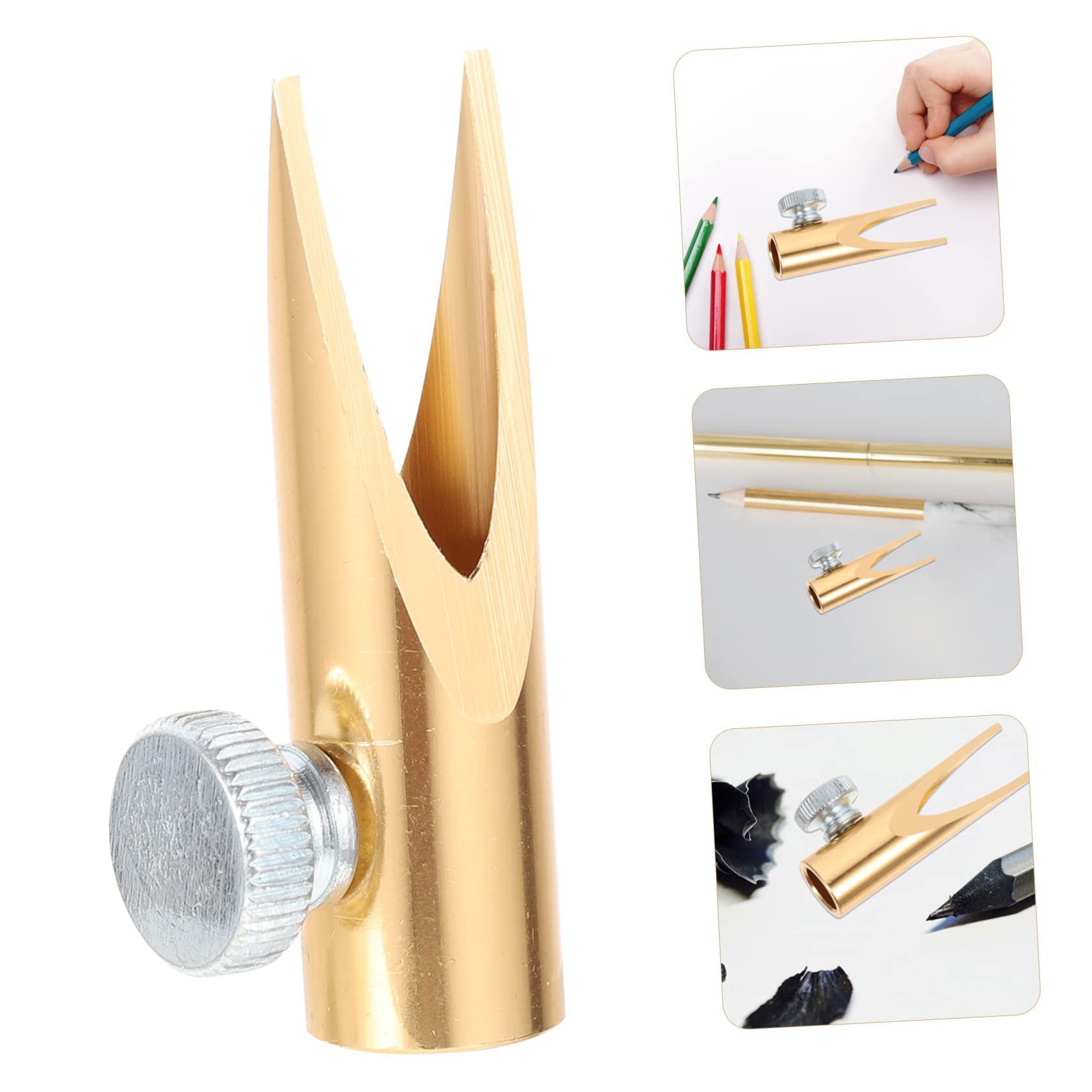 FRCOLOR 5pezzi Temperamatite Manuale Doppio Per Matite e Eyeliner Affilatore Portatile Per Strumenti Di Bellezza e Studio Design Ergonomico e Facile Da Usare