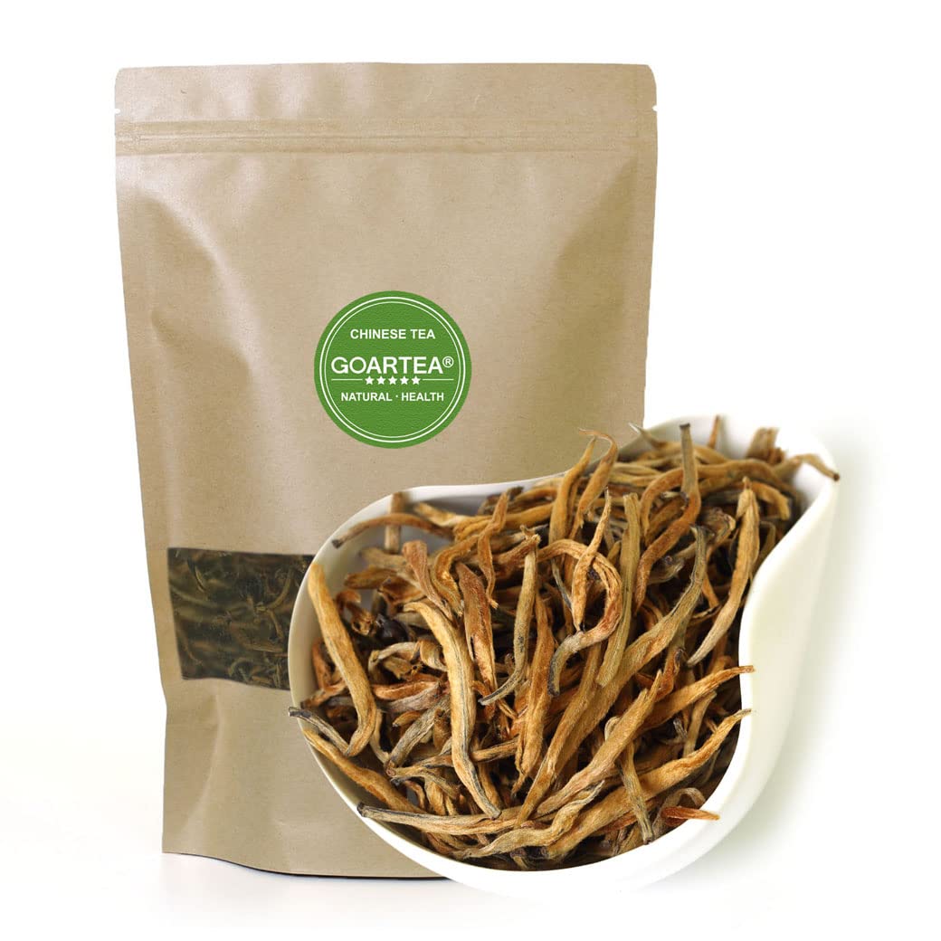 GOARTEA Schwarzer Tee - 500g 17.6oz Nonpareil Supreme Grade Yunnan Fengqing Golden Buds Dian Hong Schwarzer Tee - Dianhong Chinese Black Tea