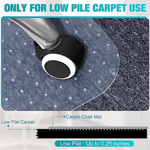 Leapyouth Office Chair Mat For Carpets, Clear Desk Floor Mat For Low, Flat And No Pile Carpeted Floors thumb #3
