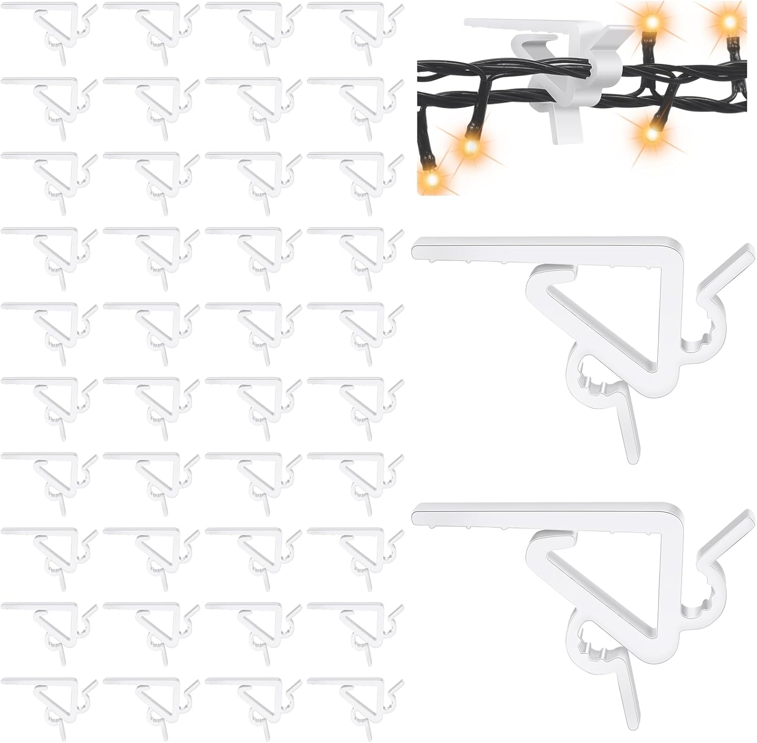 Beeveer 100 Pcs Christmas Gutter Hooks Clips for Hanging