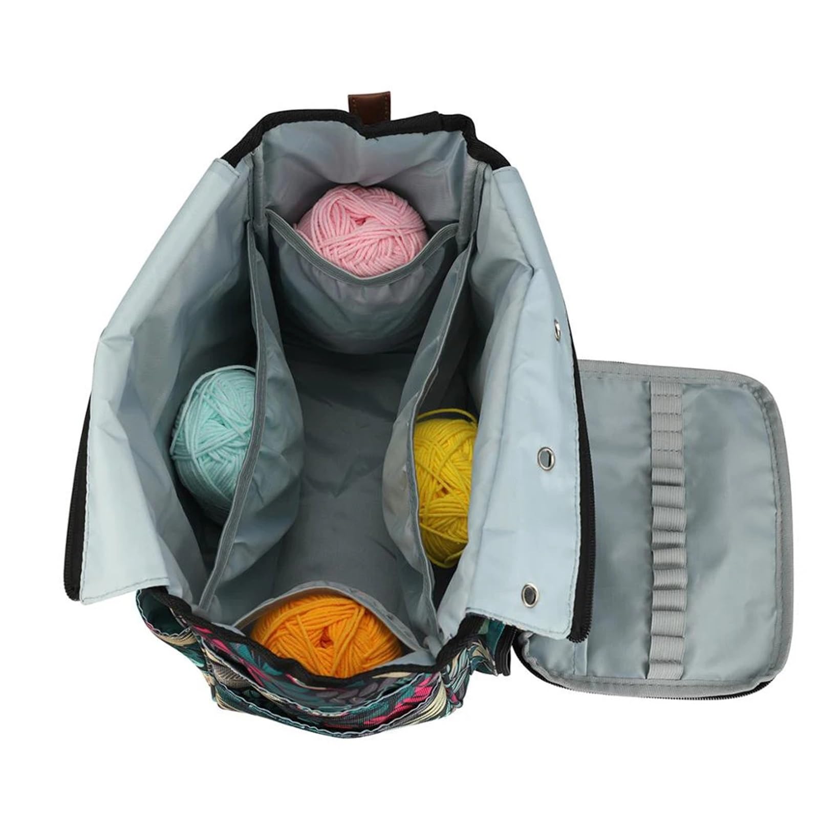 projekttasche für strickzeug Empty Knitting Storage Bag Crochet for Hook Sewing Tools Needles and DIY Needle Arts Craft Yarn für Wolle und Strickzubehör(Color 1)
