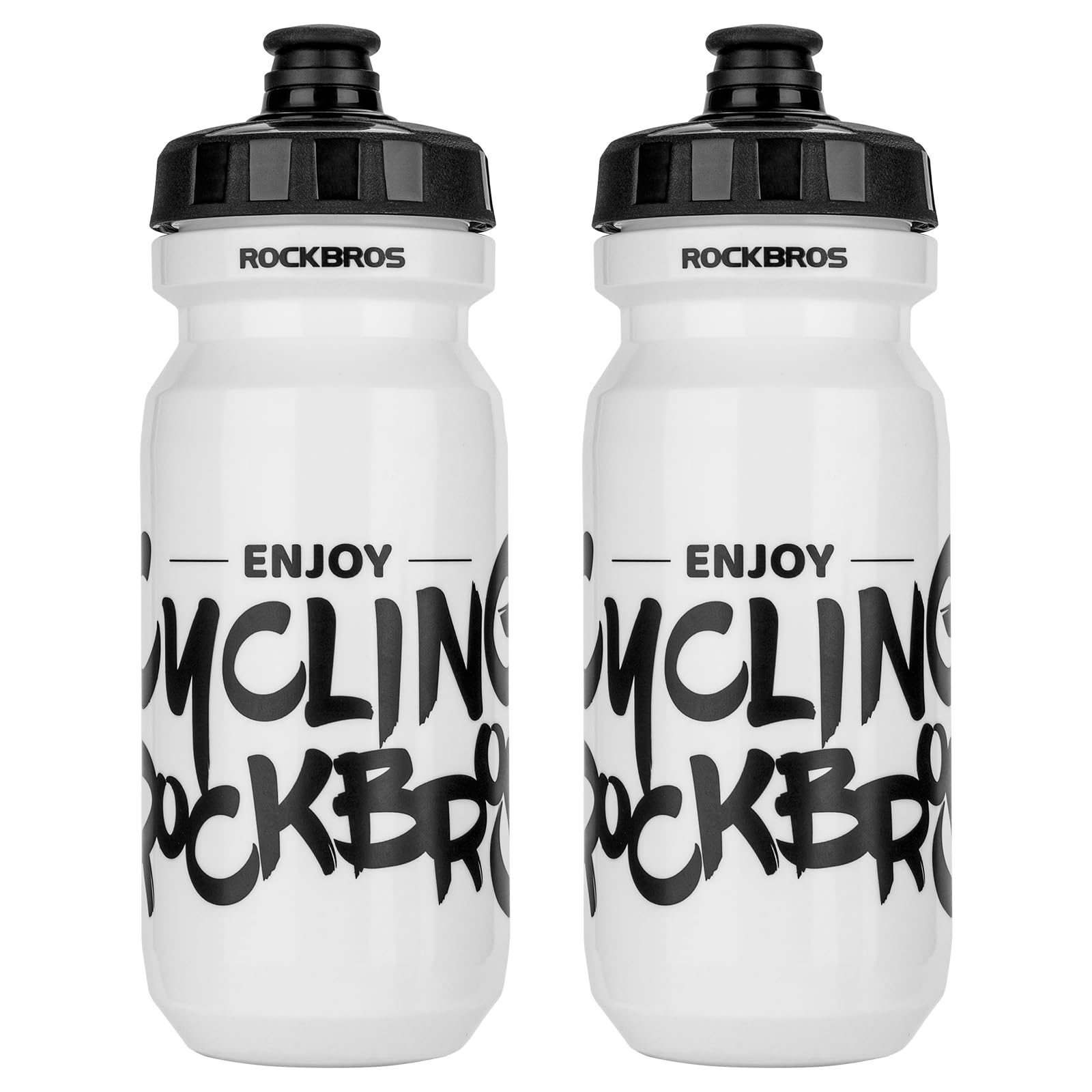 ROCKBROS 2 Packs of BPA Free Leak Proof Sports Water Bottle 20oz/25oz Multiple Sizes Squeeze Bottles with Dust Proof Cap Durable for Gym Cycling Travel Sports Outdoors School