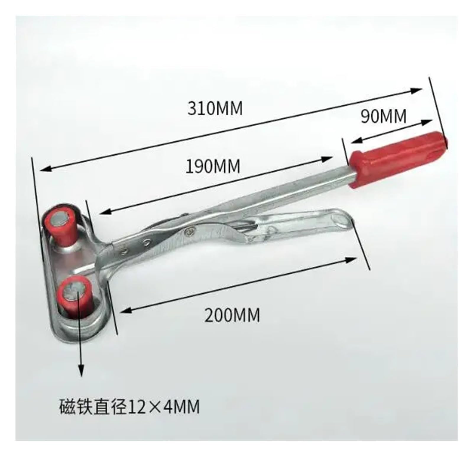 Herramienta magnética para recoger objetos pesados Herramienta de recogida de garra magnética, pinza de mano de seguridad for estampado, apilador de resorte Industrial de alta resistencia, 1 Uds.(B)