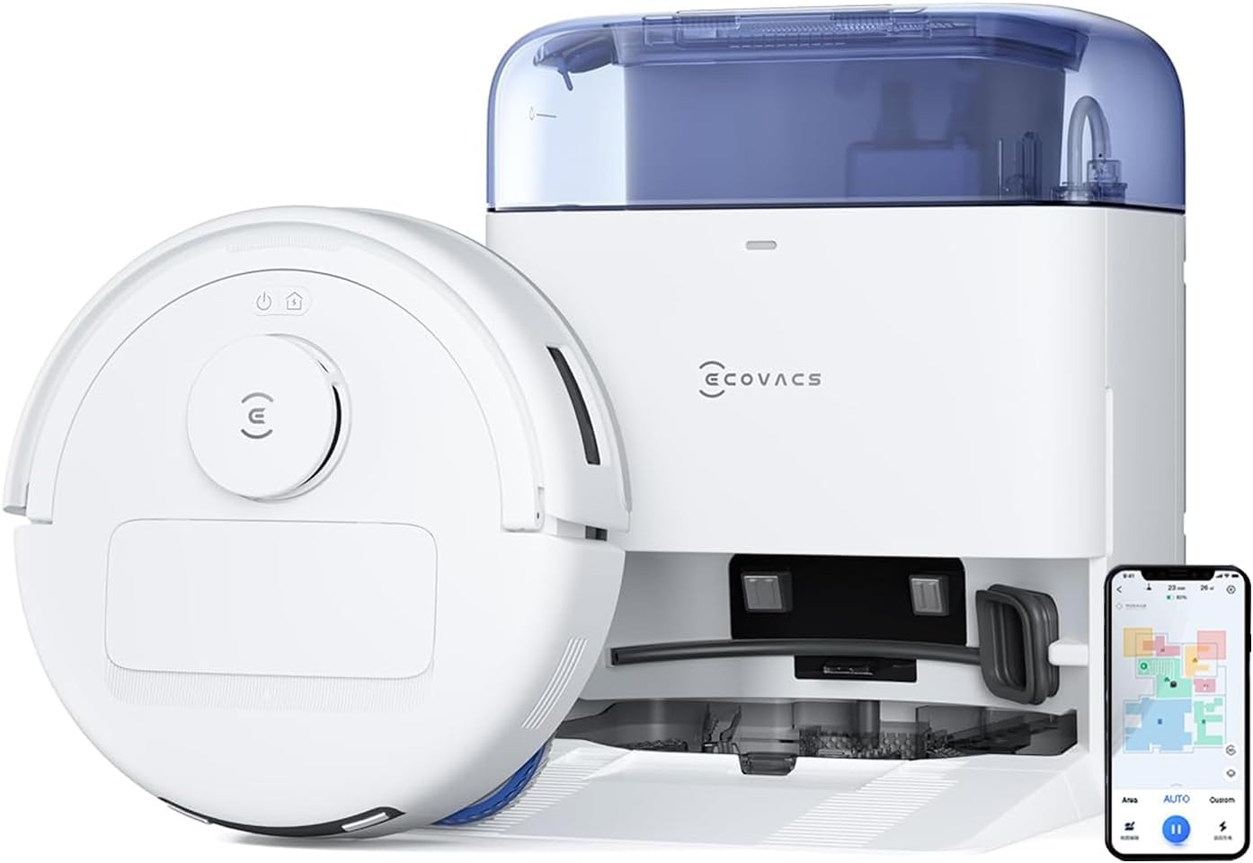 ECOVACS DEEBOT MINI Omni 2 in 1 Robot Vacuum Cleaner & Mop, 2025 New Launch, 9000 Pa, Self-Emptying Omni Station, ZeroTangle 2.0, TrueMapping 2.0, 45℃ Hot Air Dry, Deep Mopping, One-Touch Self-Clean