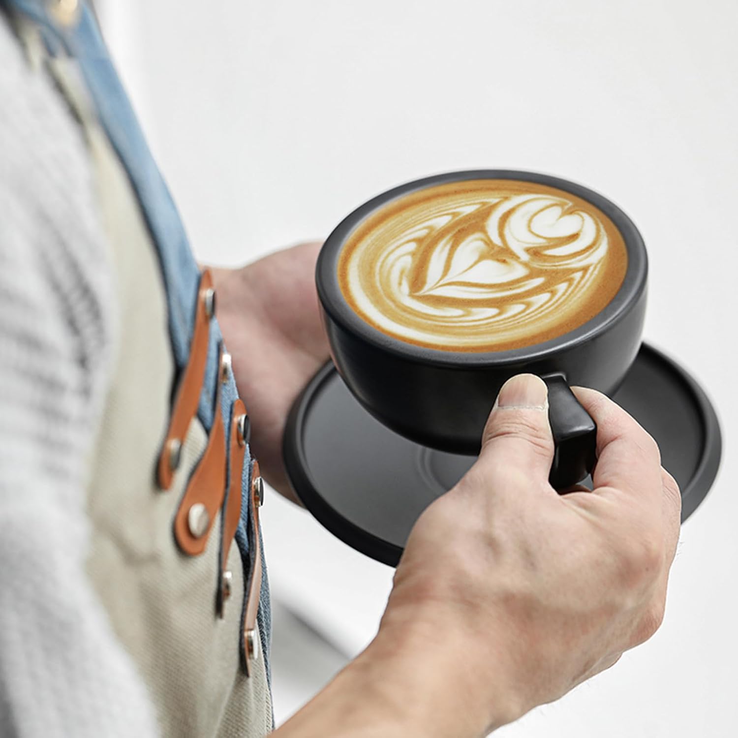 セラミックコーヒーカップ ソーサー付き 280ML マグ エスプレッソカップ ティーカップ 【ローガン】 8色選択 プレゼ