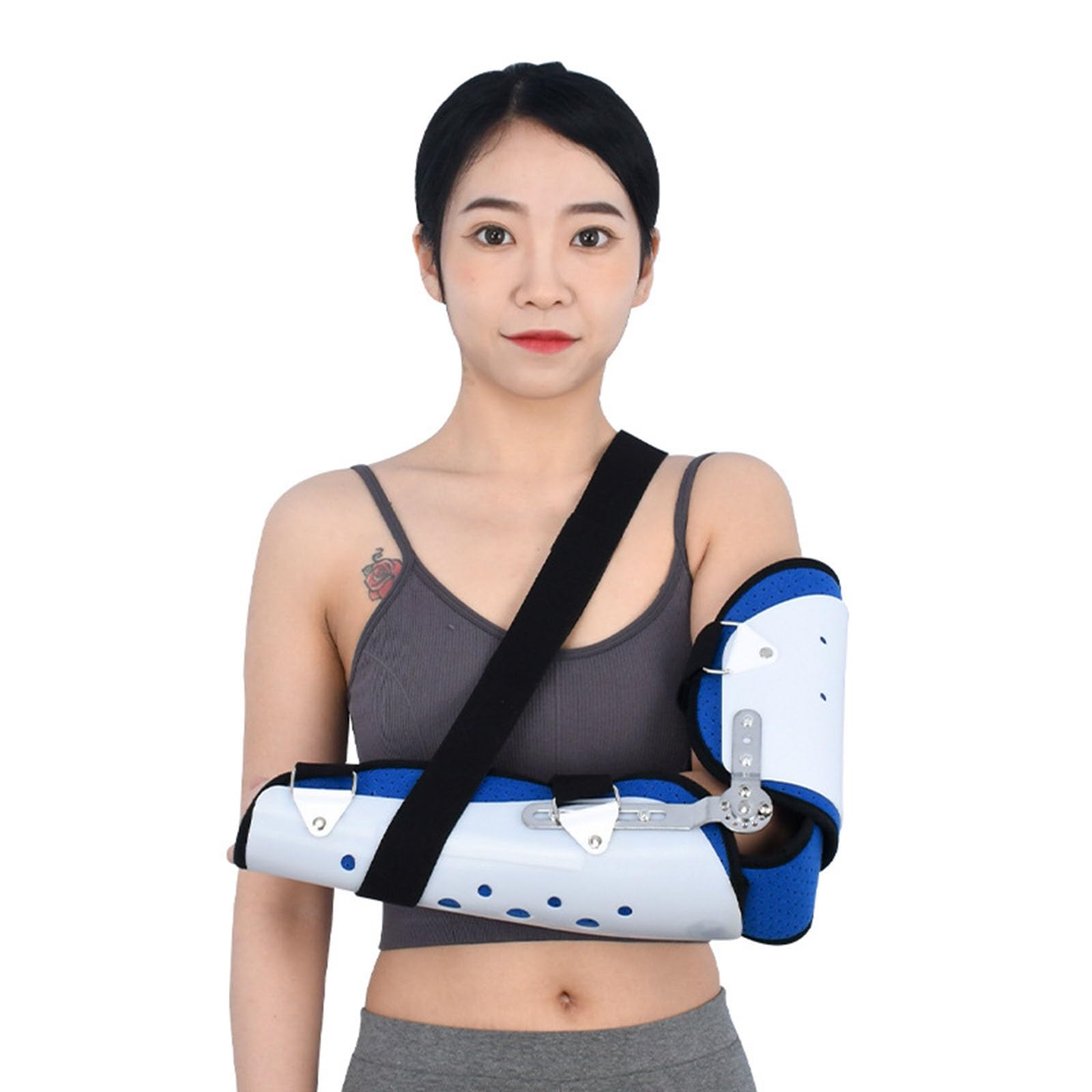 SFKLYU Codera con Bisagras Codera Ajustable Cabestrillo Férula Estabilizadora, Soporte Recuperación Lesiones Brazo Después Cirugía, Recuperación Postoperatoria Reparación Ligamentos,Right