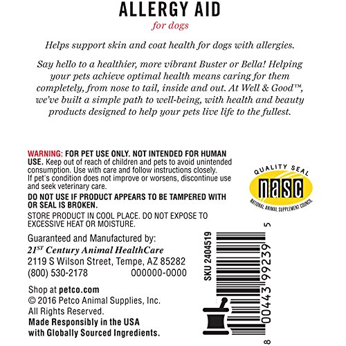 Petco Brand - Well & Good Allergy Aid Dog Tablets, 60 Count - Thumbnail 5