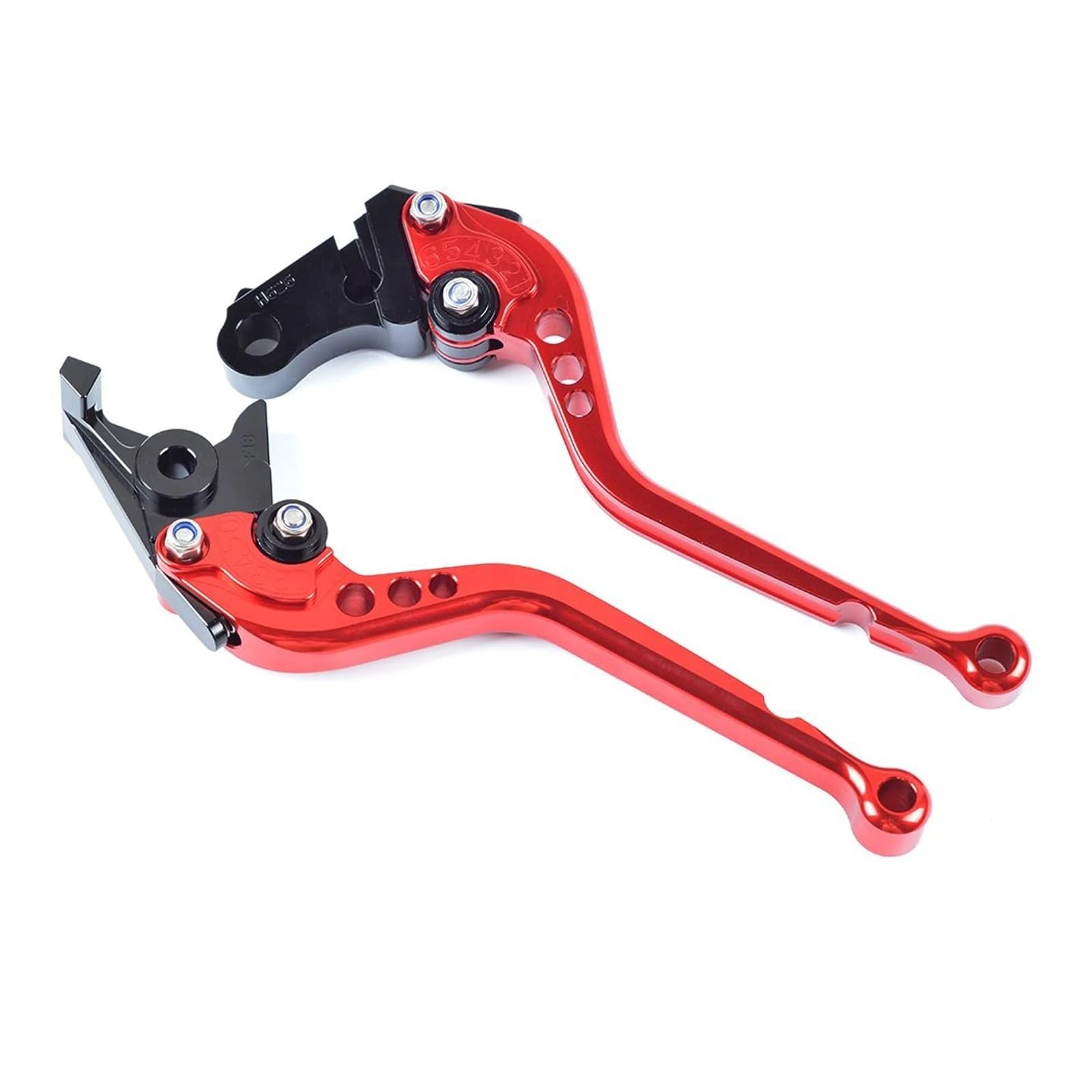 JWQEBNS Motorcycle Brake Clutch Levers for CB599 CB600 Hornet CB919 F2 F3 F4 F4i CBR900RR VTX1300 NC700 S/X Short Long Adjustable Clutch Brake Levers(Long-Red)