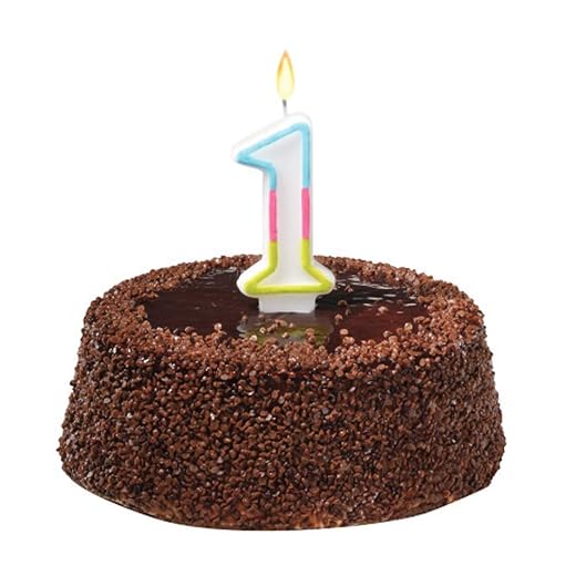 Susy Card 40012063 - number candle '1' – Brown