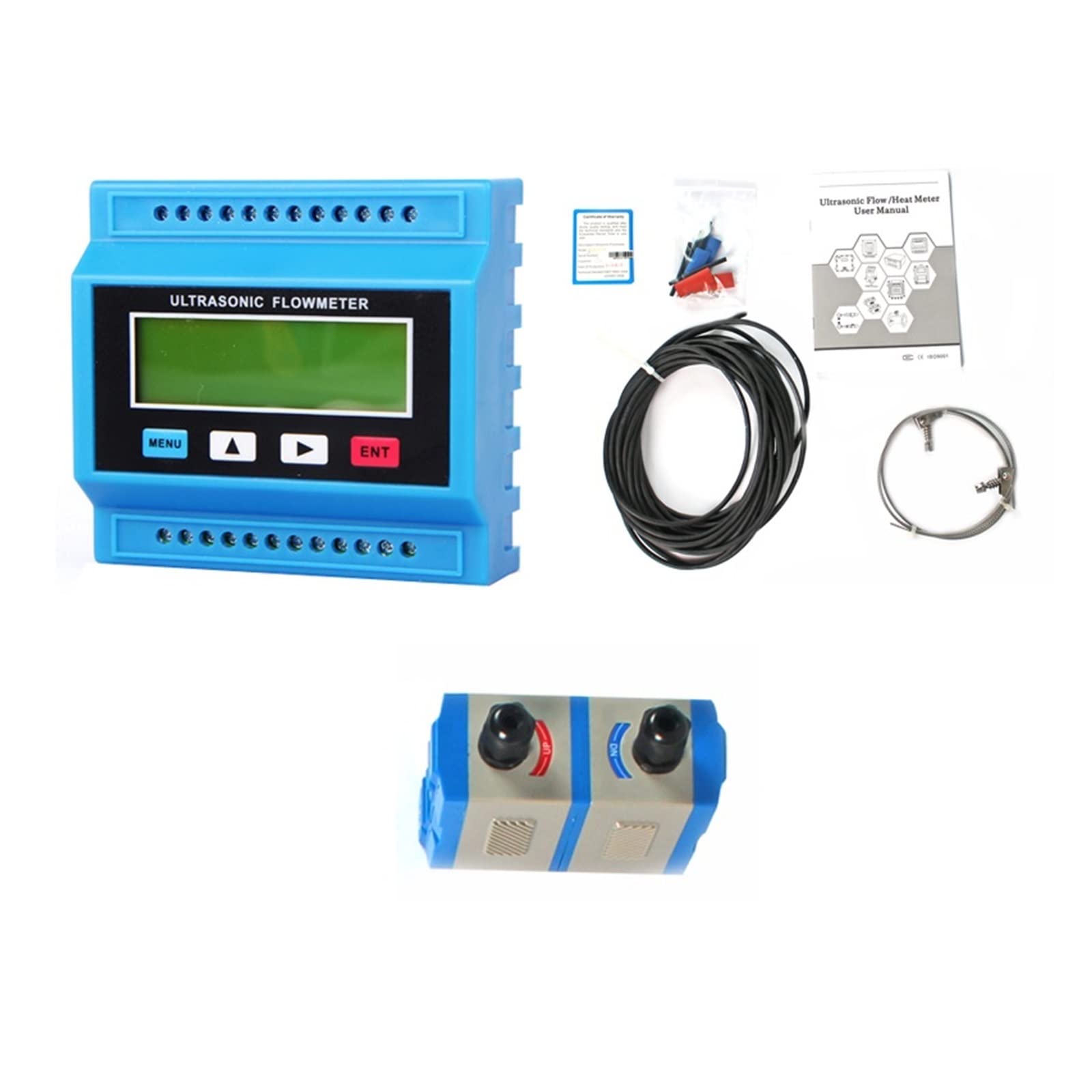 Kogedss Host Plus Tm-1 Water Flow Meter, Tuf-2000M Ultrasonic Digital Liquid Flow Meter Ts-2 Dn15~Dn100 Tm-1 Dn50~Dn700 Tl-1 Dn300~Dn6000 Ultrasonic Module Sensor Water Flowmeter(Host Plus Tm-1)