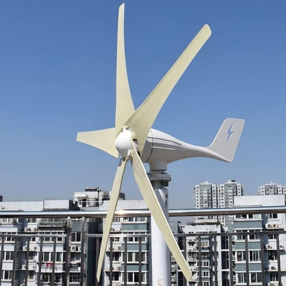 Kit generatore di turbina eolica, 48 V, generatore di energia a basso rumore, con controller e 5 pale per sistemi eolici a energia solare, soluzione efficiente per l'energia rinnovabile