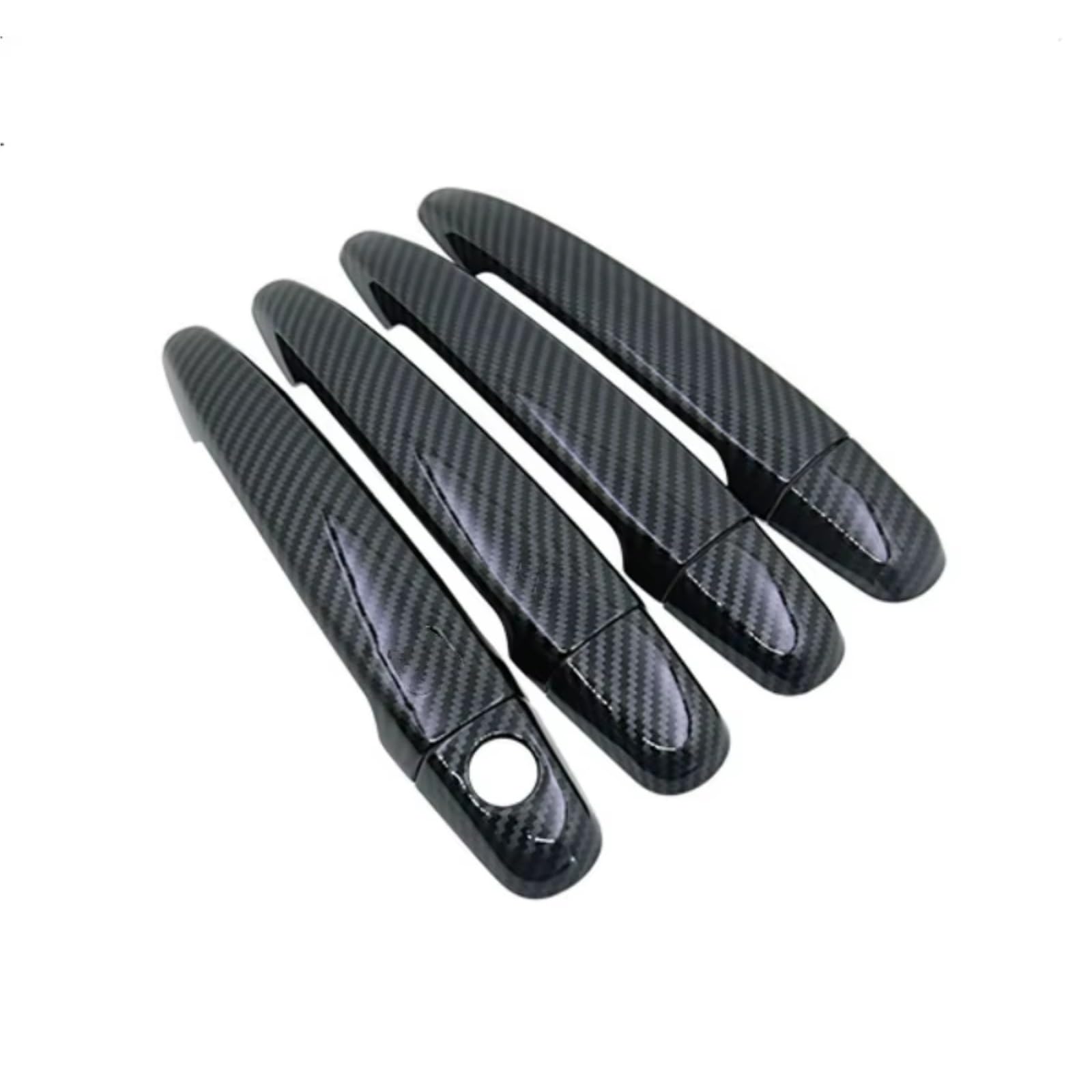 Qdzvalumv Carbon No Button Car Door Handles Cover Shell Compatible With Toyota For Isis For Platana 2004-2015 Car Door Handle Cover Decoration Styling Accessories Set(Carbon No Button)