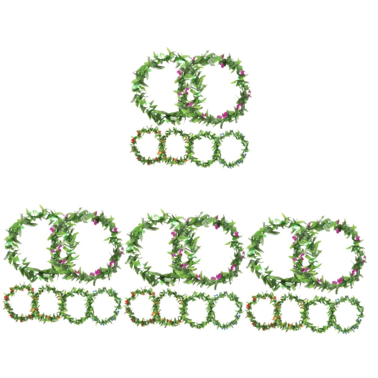 Ciieeo 4 Sätze Hawaiianische Blumenkette Luau Party Dekoration Für Strand Und Mottopartys Wiederverwendbar Für Hochzeiten Und Sommerfeste 6 Stück * 4