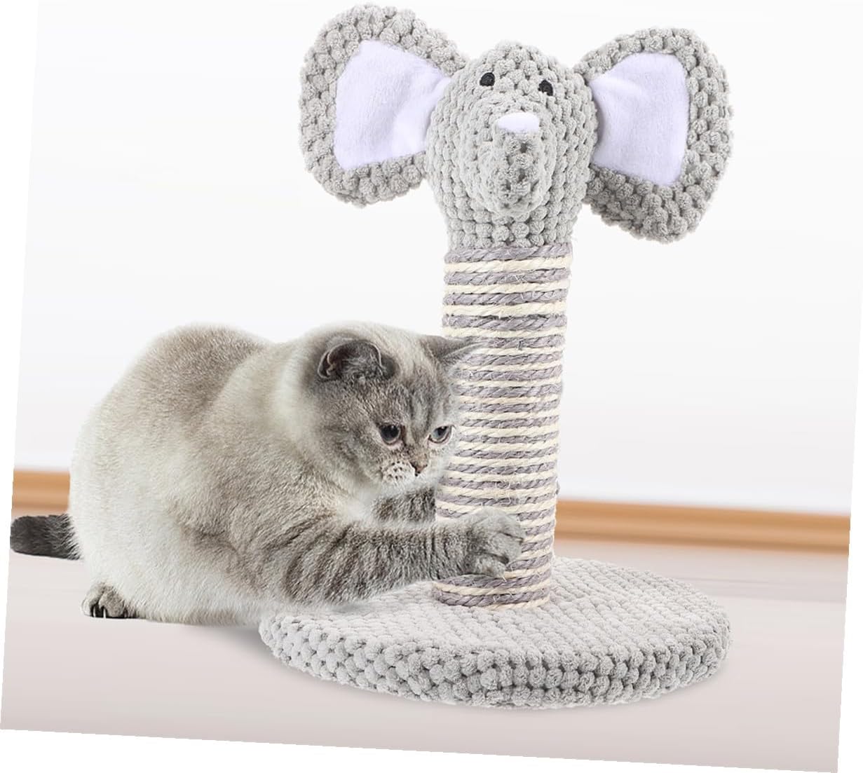 Kisangel 2pcs Adorable Cat Scratching Posts with Sisal Rope Wear-Resistant Kitten Scratchers for Indoor Cats and Resting