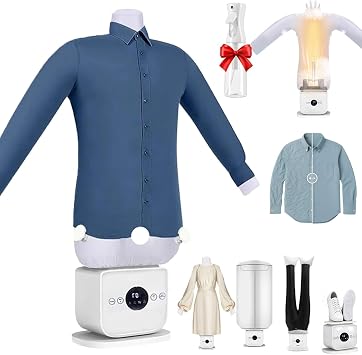 Automatic Ironing Machine for Home,Vertical Steam Closet for Clothes 1000W,Portable Electric Clothes Dryer,Inflatable Shirt Ironing Machine,Steamer for Clothes Temperature ControlUpgraded
