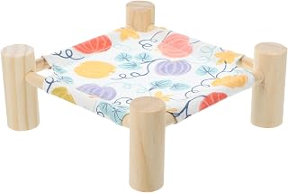 POPETPOP Hamsters Cama De Rede Coelho Cama De Resfriamento Elevada Removível Lavável Móveis De Cama Elevada Para Pequenos Animais Esquilos Gerbos Ursos Dourados