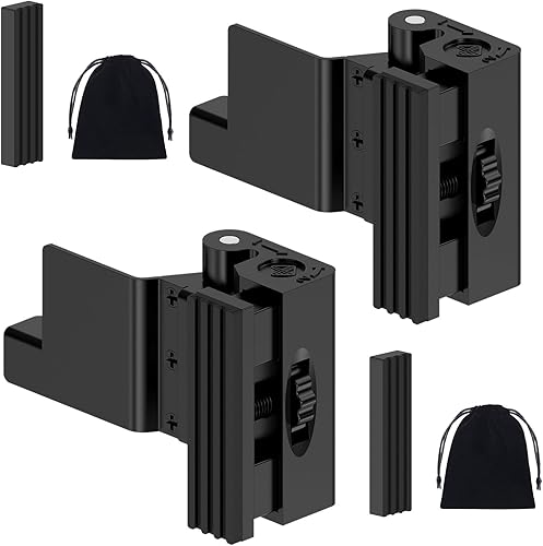 Miniatura 12 de Cerradura de refuerzo de puerta de seguridad portátil mejorada, pestillo de bloqueo abatible sin perforación, evita la entrada no autorizada, se