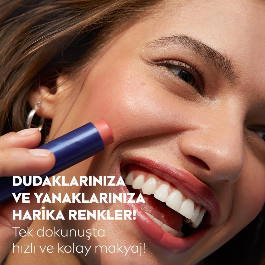 Rose Renkli Nemlendirici Dudak Bakım Kremi ve Mercan Dudak Bakım Kremi 4,8gr SPF30, Allık Etkisi