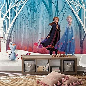 RoomMates RMK11415M Frozen Woodland Tree Peel and Stick Wall Mural – 10.5 ft. x 6 ft.