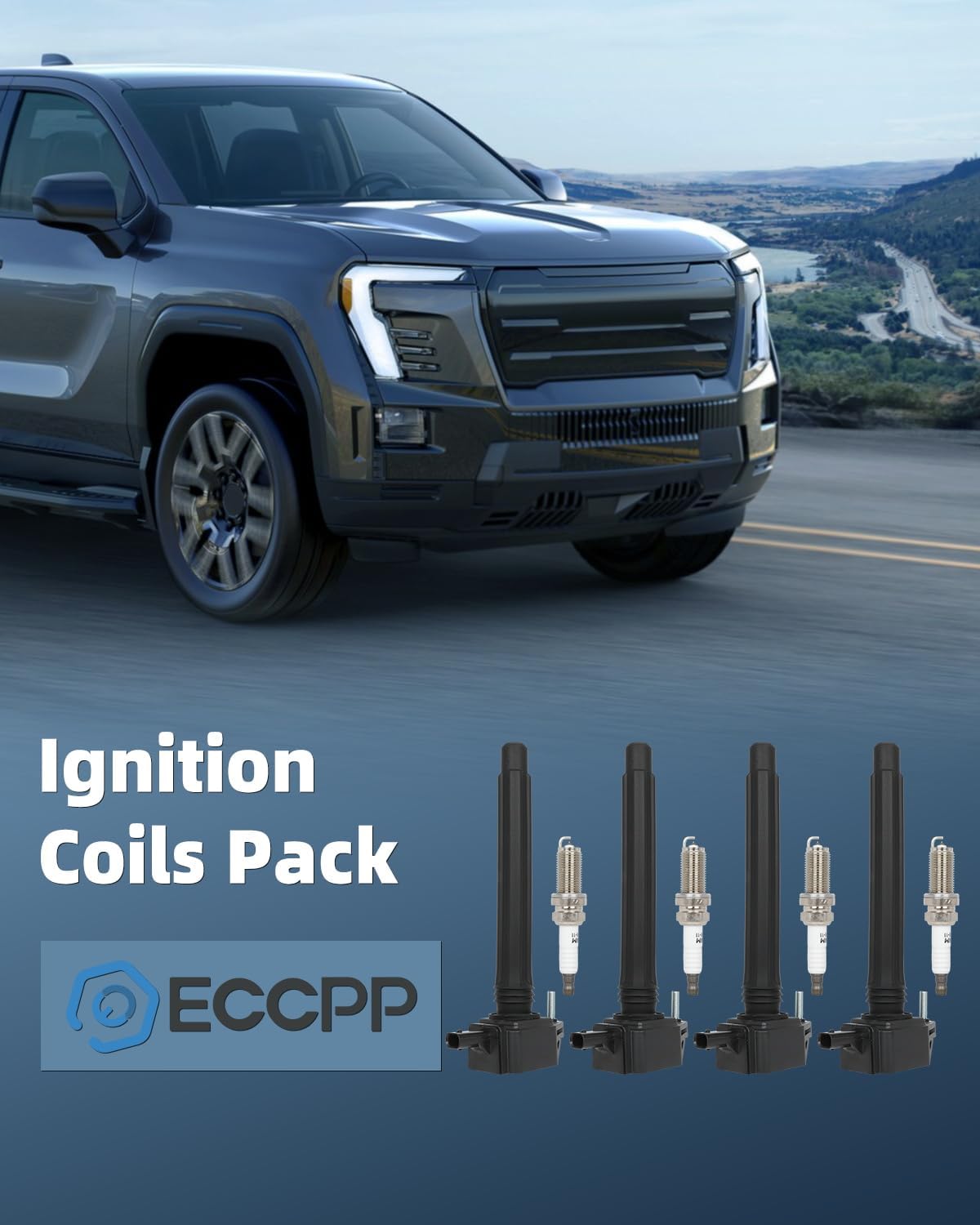 ECCPP 4 ignition coils with 4 iridium Spark Plugs,UF751,for Jeep,for Cherokee 2014 2015 2016 2017 2018 2019 2020,Compass 2018-2020,Renegade 2015-2020 &,for Chrysler 200 & Ram ProMaster City &,UF751
