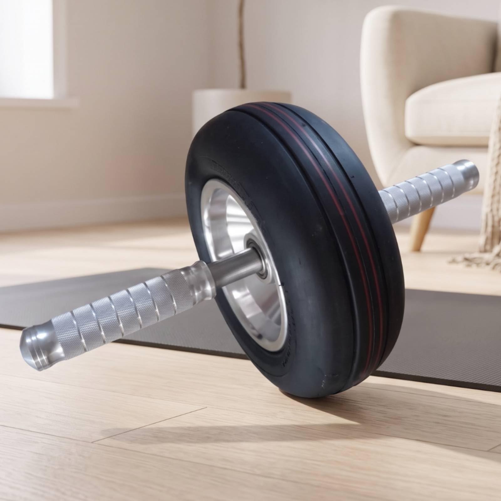 Milageto Rullo per Addominali Antiscivolo Ruota Addominale Silenzioso Attrezzo per Appassionati di Fitness, Palestra