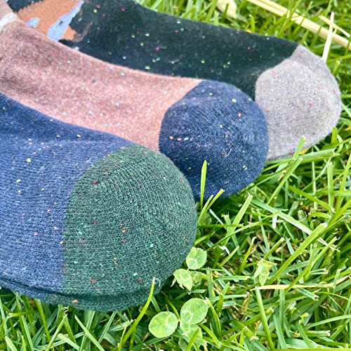 Image of JOYCA & CO. 3-5 Pairs Womens Multicolor Fashion Warm Wool Cotton Thick Winter Crew Socks