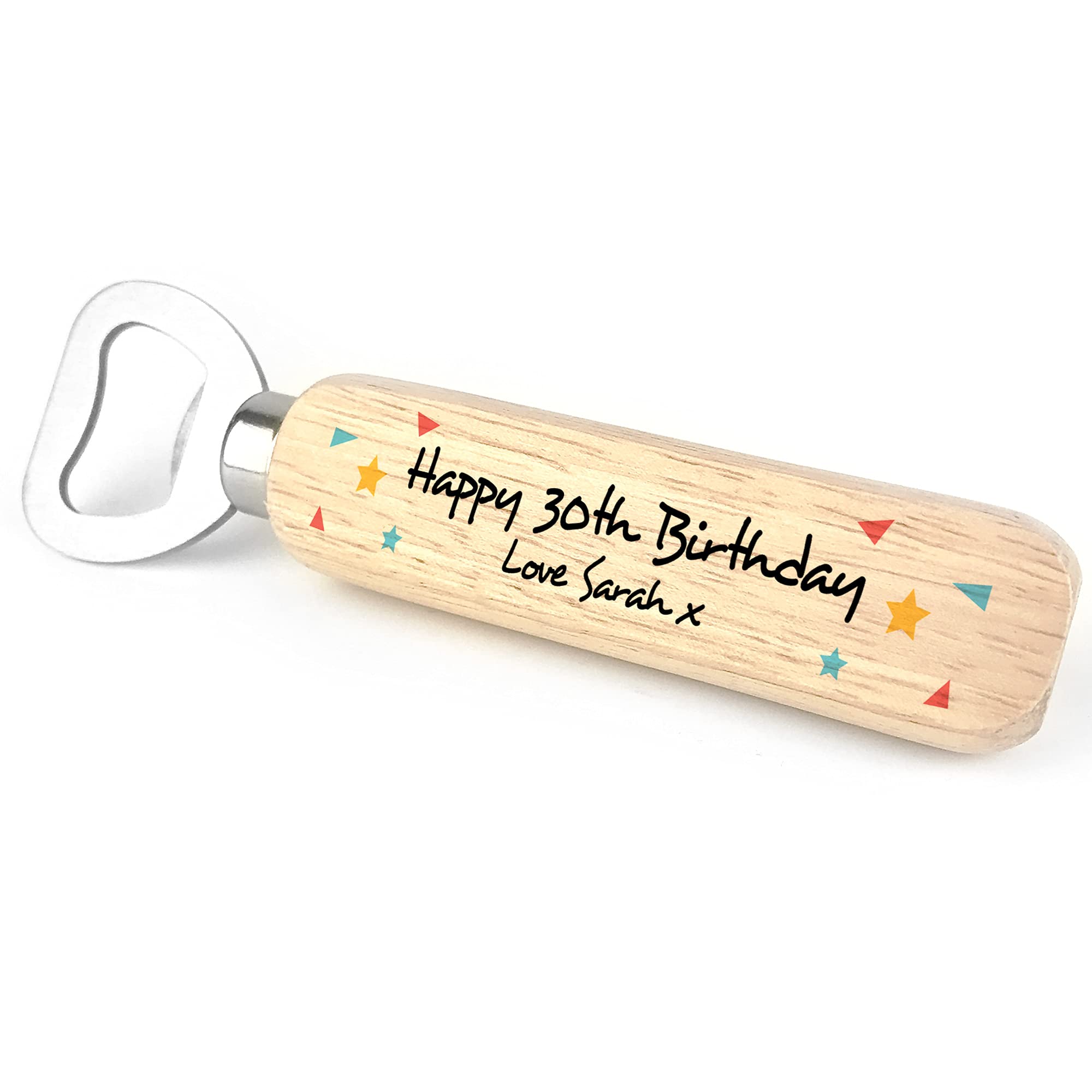Personalised Birthday Gift for Mum Dad Grandad Friend Wooden Bottle Opener Keepsake