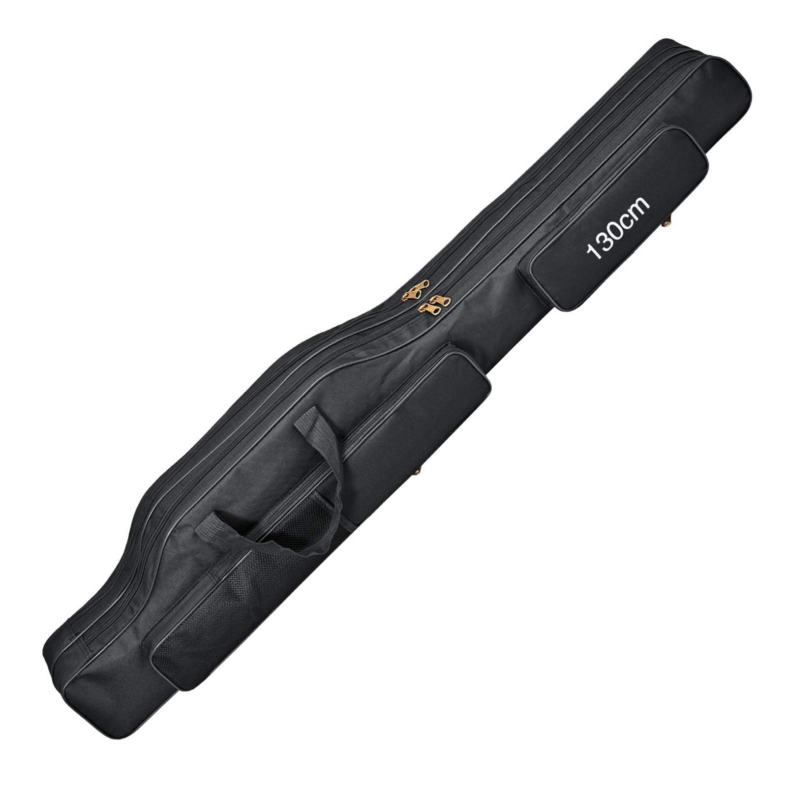 Fishing Rod Bag & Tackle Holdall โ 2 Layers 130cm Waterproof Oxford Carrier, with Adjustable Shoulder Strap & External Pockets โ Fishing Pole Storage Case for Fisherman, Travel