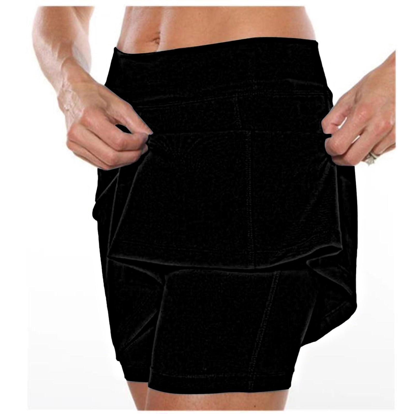 riou Mujer Falda Deportiva con Pantalones Cortos Interiores Transpirable 2 en 1 Faldas con Bolsillo para Tenis Golf Correr Gimnasio Faldas de Tenis para Mujer Elegante Pantalones Cortos