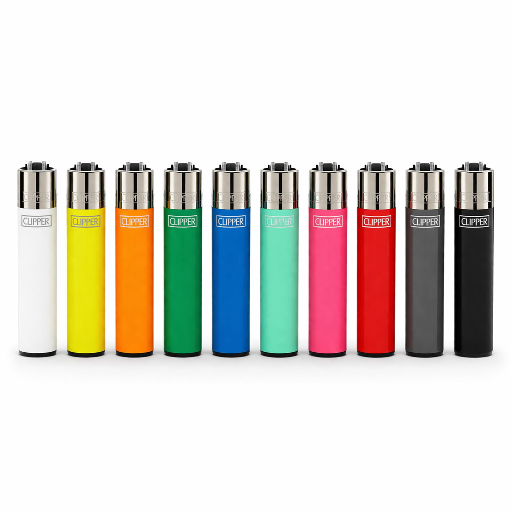One Best Deal Multicolour Obd 10 X Multipack Clipper Refillable Windproof Lighter For Daily Use, Camping, Travel, Candle, Bbq - Flint Pocket Design