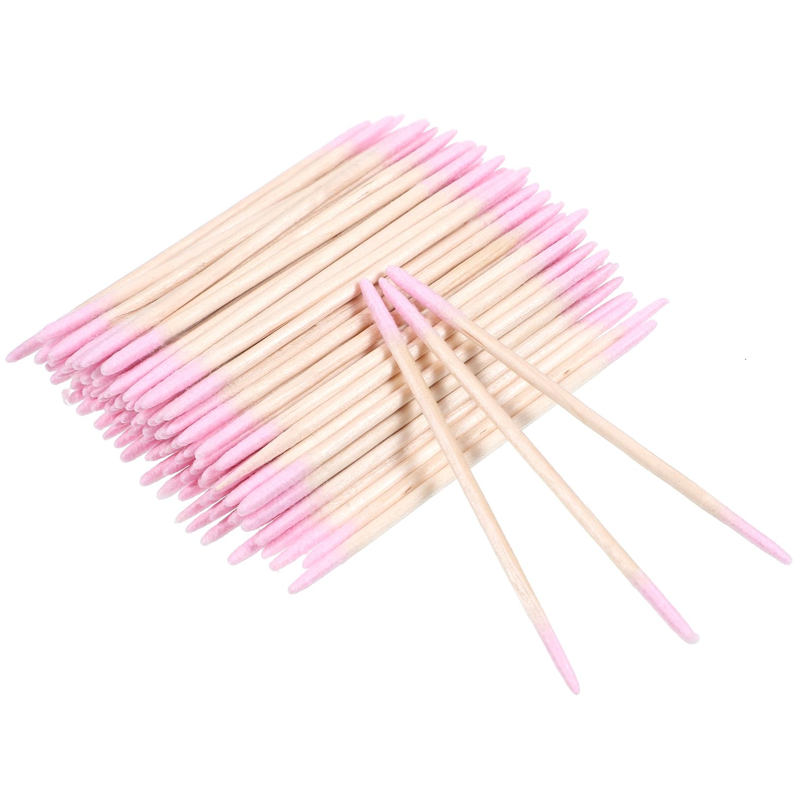 300 tamponi di cotone a punta di precisione, bastoncini per rimuovere lo smalto per unghie, applicatori per microblading, con manico in legno, tamponi di cotone a punta per rimuovere lo smalto per