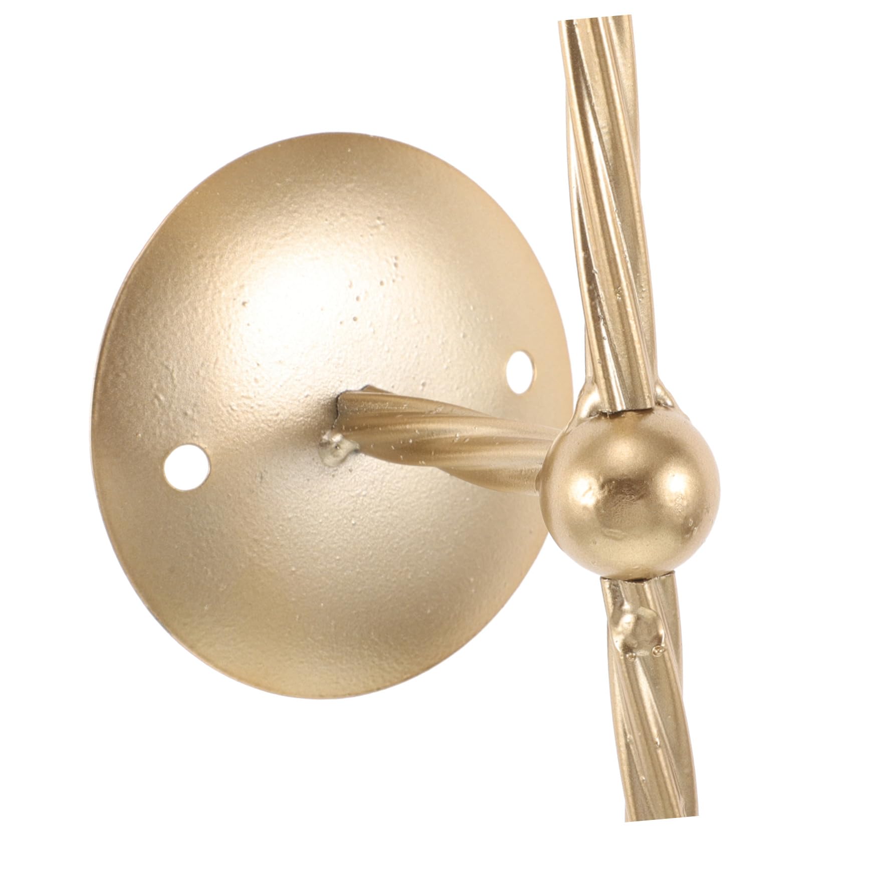 Candelabro de Pared Dorado en Espiral, 2 Piezas de Hierro