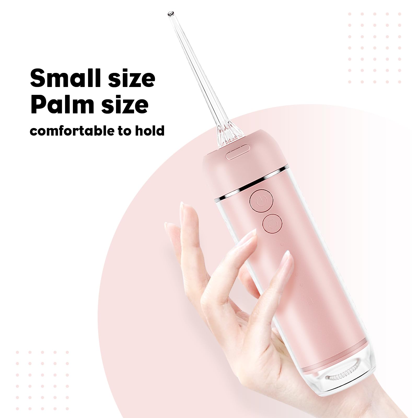 Potente irrigador dental portátil inalámbrico de agua: recargable [2000 mAh Li-ion] Irrigador bucal para viajes y hogar, limpiador de máquina grande Vol tanque telescópico 5 modos IPX7 impermeable púa