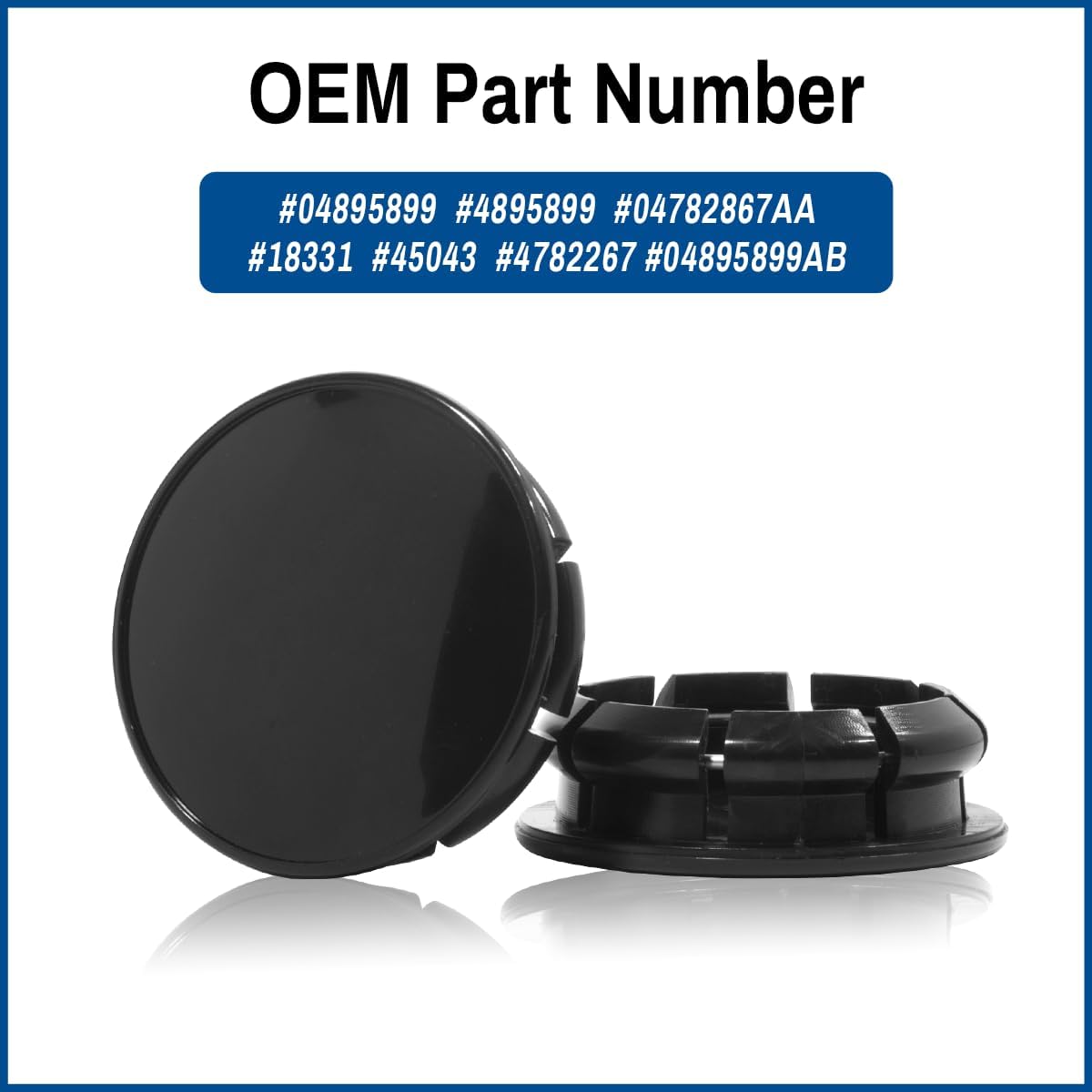 2.14Inch 54MM Wheel Center Cap for 2004-2011 Chrysler 300 Town Country Aspen Pacifica PT Cruiser Sebring 16 in Wheel Hubcap Replacement 4895899 4782867 4782267, 4 pcs, Black