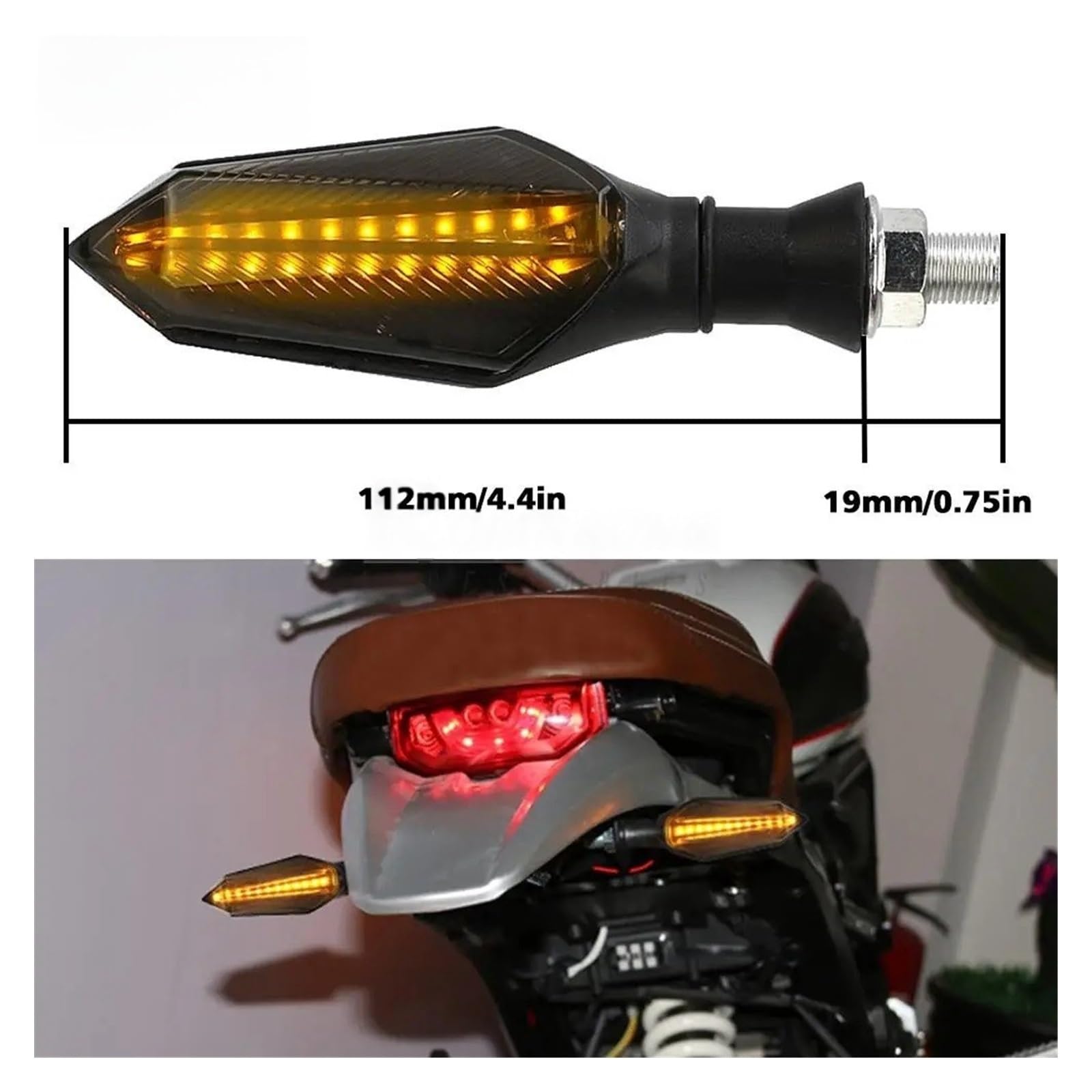 Indicatori di direzione LED universali moto Indicatoris Motos