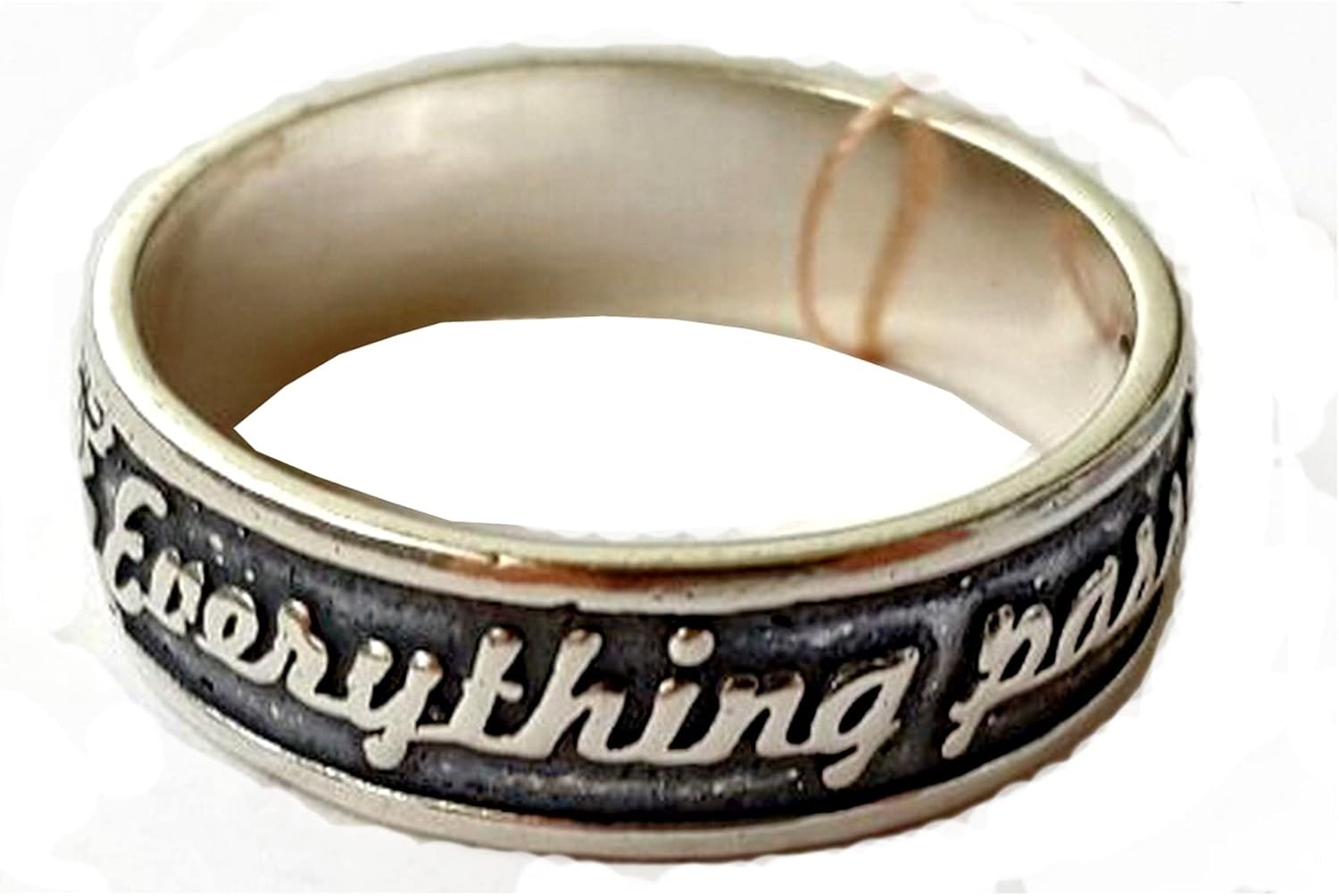 King Solomon's Daily Sterling Silver Ring 'Everything Passes. This Too Shall Pass'