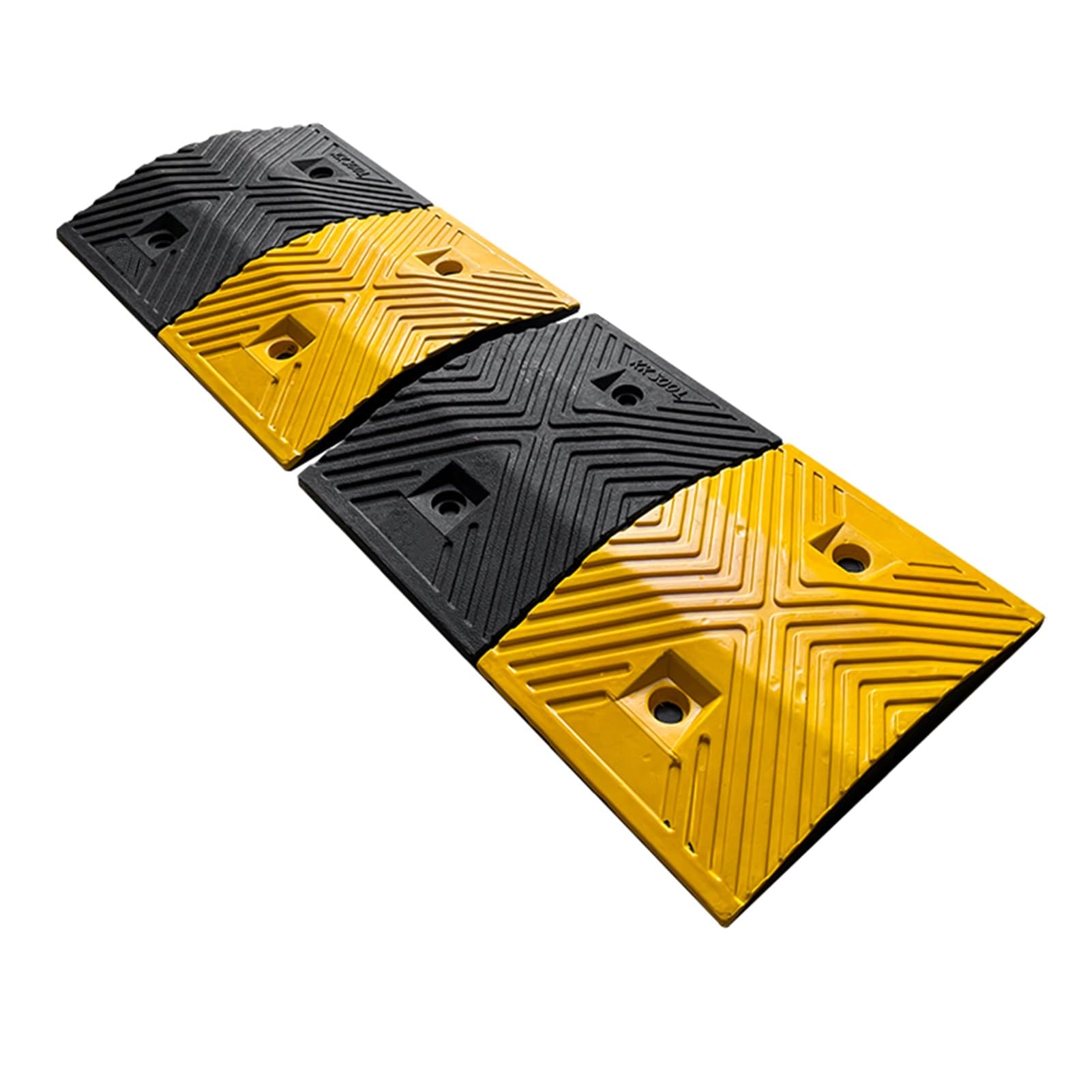 HTTGDGDH Rubber Speed Bump,Heavy Duty Speed Bump,40 Inch Ramp Speed Bump,Suitable For Road,Garage,100X35X5Cm,Yellow And Black,