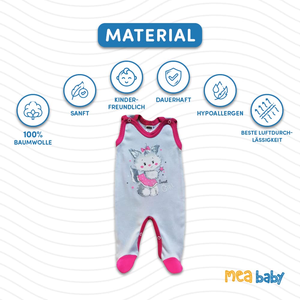 Romper niemowlęcy unisex MEA BABY z nadrukiem wykonany ze 100% bawełny, opakowanie 5 szt. Body niemowlęce dla dziewczynki Body niemowlęce dla chłopców (68)