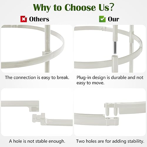 Miniatura 5 de Enrejado de obelisco de jardín para plantas trepadoras al aire libre, 6 pies, rosal, enrejado redondo para macetas, enrejado de flores de metal a