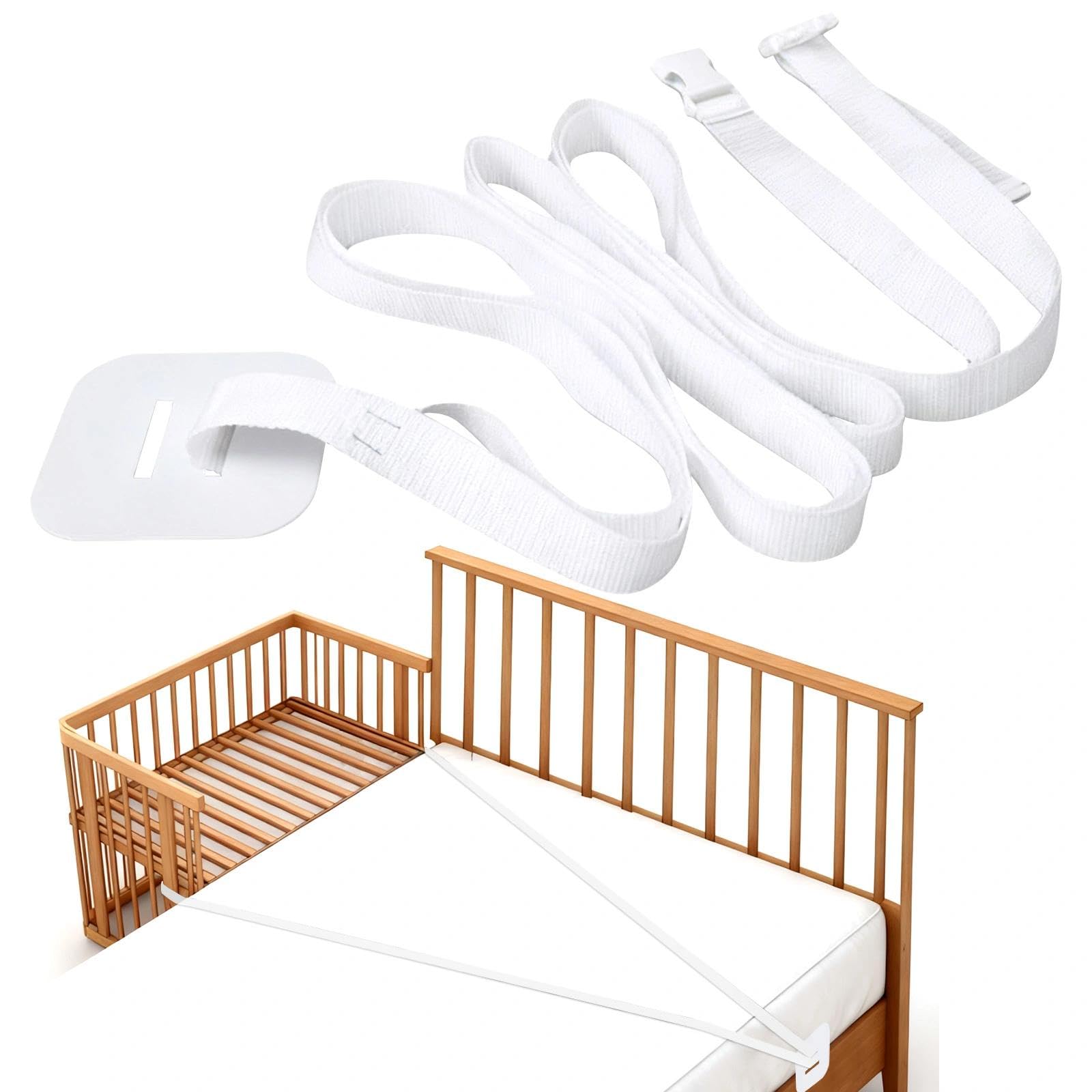 HUILATE Beistellbett Befestigung, 6M Gurt für Babybett, Fester Gurt für Kinderbett, Beistellbetten Gurt zur Befestigung von Beistellbetten an Erwachsenenbetten