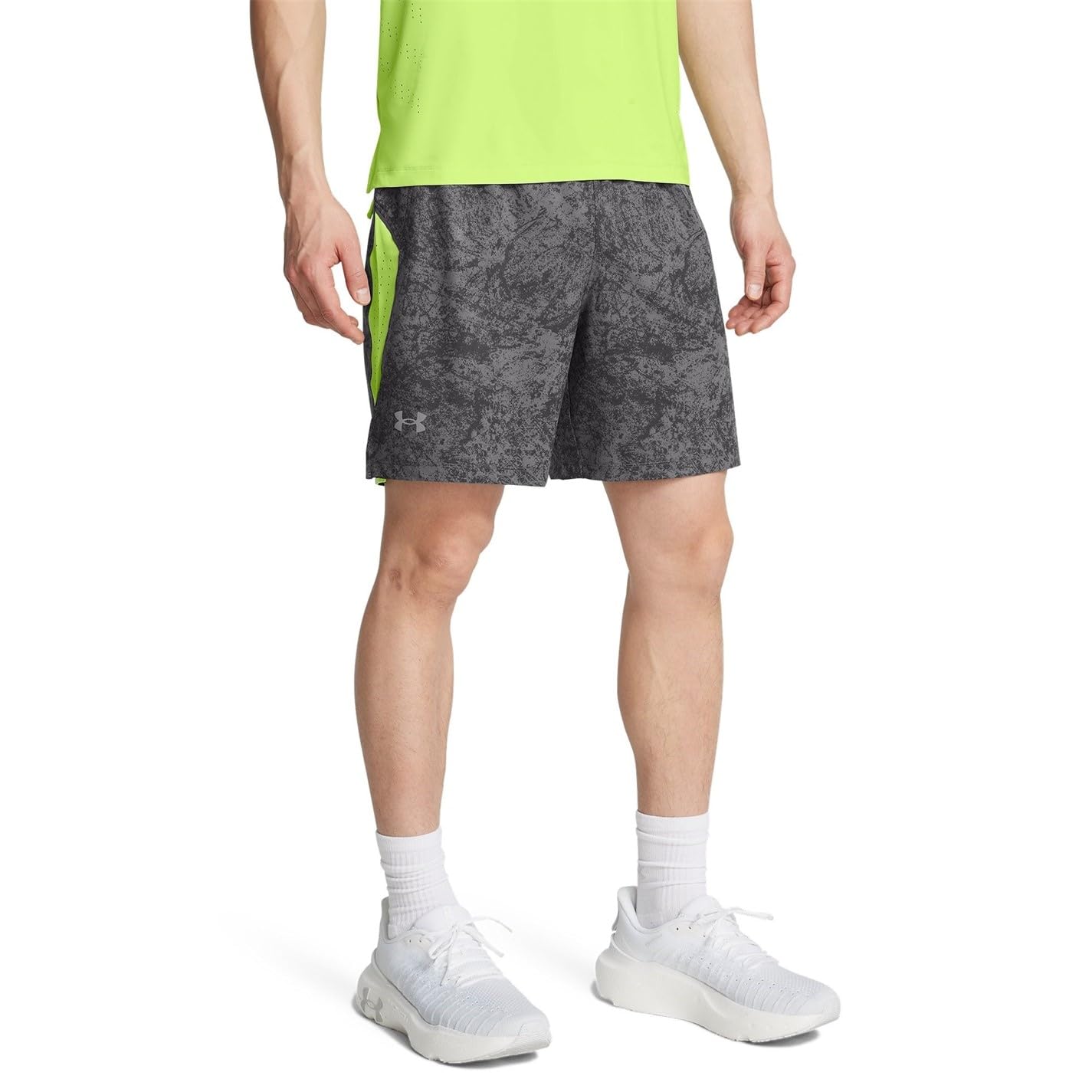 Under Armour Hombres Launch Pro 7In Printed Short Laufbekleidung Pantalones Cortos Castlerock - Gris
