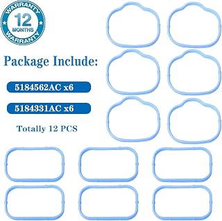 HIHIAV MS97204 Intake Manifold Gasket for Jeep Grand Cherokee 3.6L, Dodge Charger Challenger, Chrysler 300 - Durable Silica Gel Seal