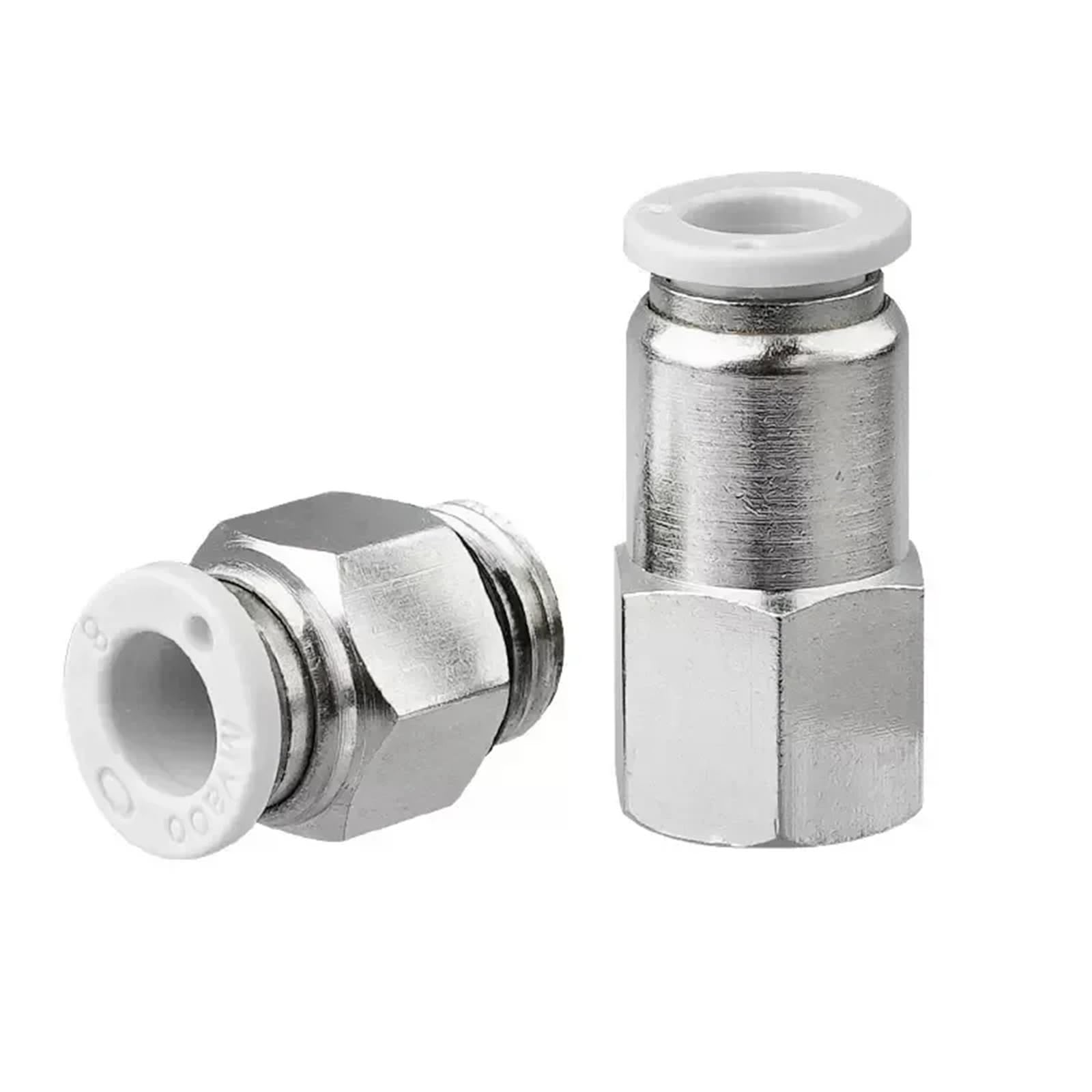 Raccordi pneumatici a sgancio rapido per tubo PH 4/6/8/10/12 mm filettatura 1/8 1/4 3/8 1/2 tubo 1 pezzo (4-02)