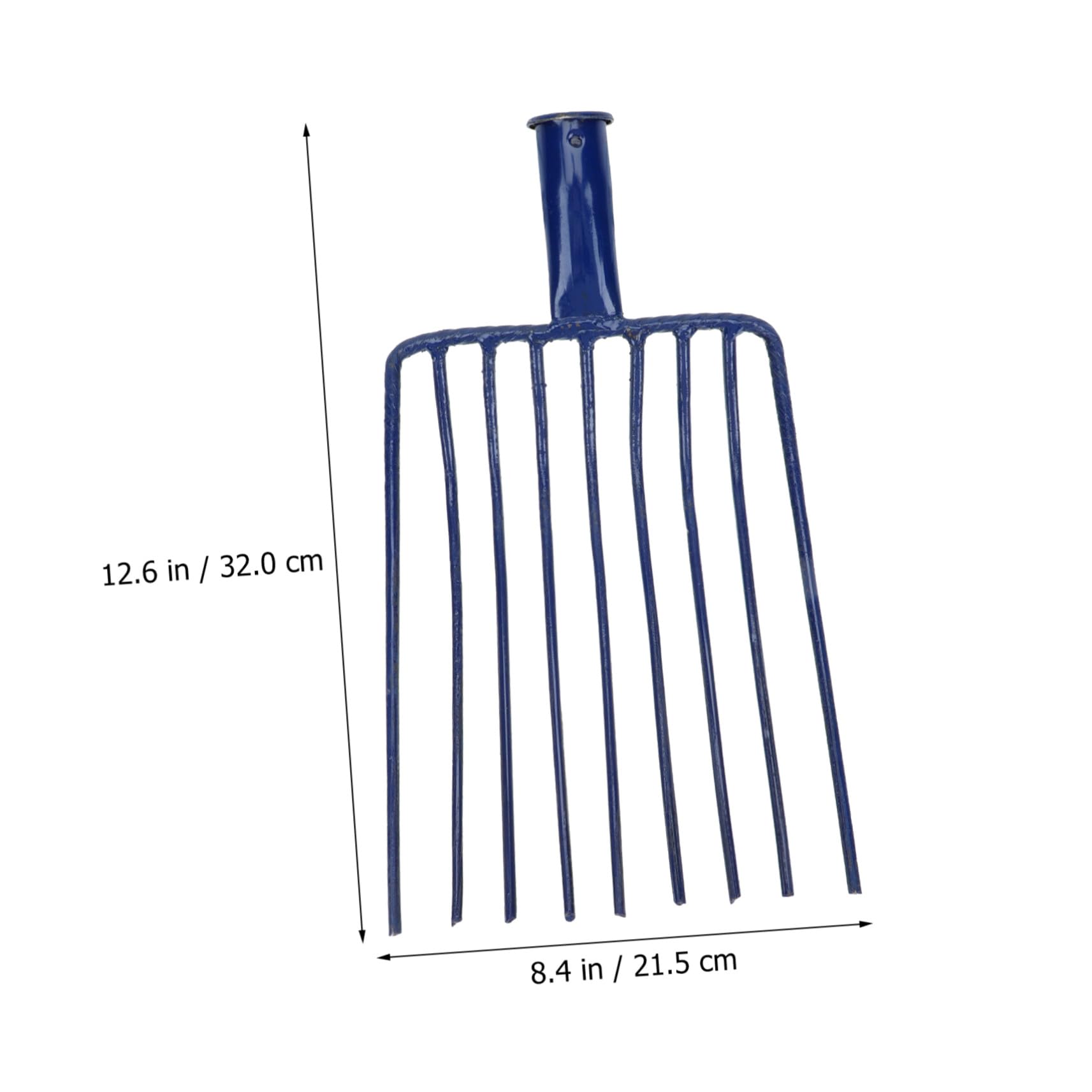 Abaodam Handgabel Gartenwerkzeug aus Stahl mit 9 Zähnen für Garten und Küche zum Verteilen von Kies und Festem Boden Robuste Kohleschaufel in Blau