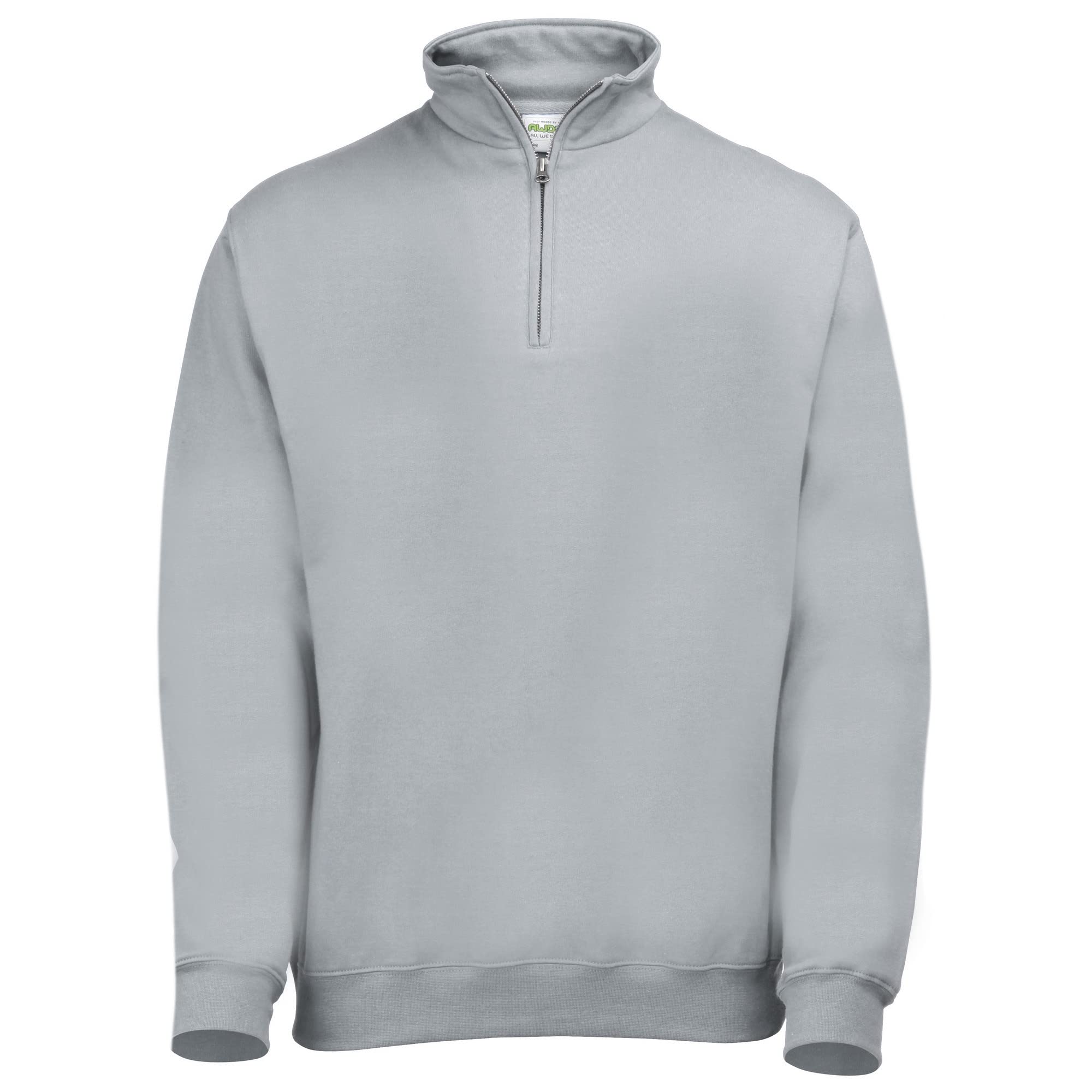AWDis Men's Sophomore 1/4 Zip Sweat Sweatshirt, Grey (Heather Grey), Large