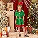 LYSINK Christmas Elf Costume Set for Girls Boys Men Women Santa's Helper Costume Outfit Santa Dress Cosplay Party Dress Up (Elf Costume Girl, 4-5 Years)