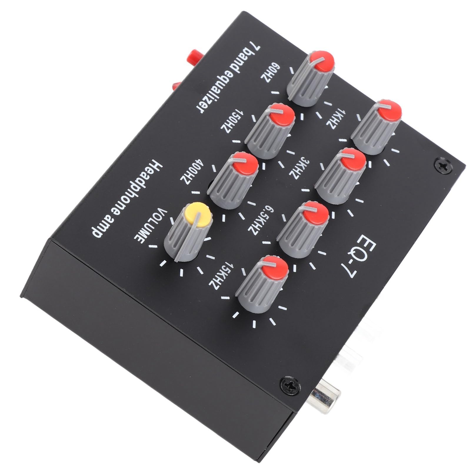 7 Band Sound Equalizer mit 5X Verstärkung und ±12 dB Einstellung Aluminiumgehäuse kompatibel mit Smartphones und Audioquellen