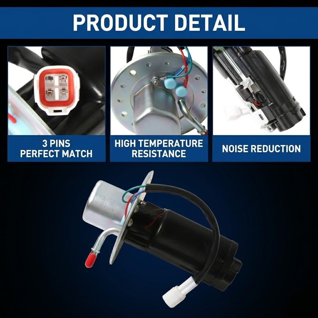 15100-35F20 Fuel Pump Assembly Compatible with Suzuki GSXR 600 | 3-Pin Plug, Signal Stability Compatible with Suzuki GSXR600 GSXR750 GSXR1000 2000 2001 2002 2003 Models，OEM 15100-35F20